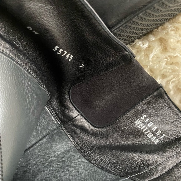 Stuart Weissman black leather knee high boots 7 new price to sell ! - Picture 3 of 13